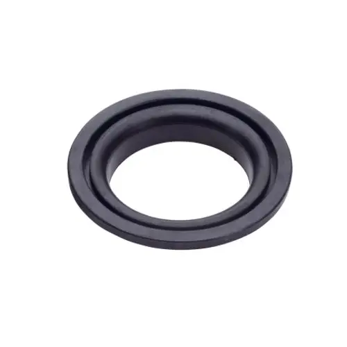 Schwarzer Gummiring mit zwei aufeinanderliegenden Dichtflächen, geeignet für den Einsatz in Badezimmerarmaturen. Hersteller ist Hansgrohe.